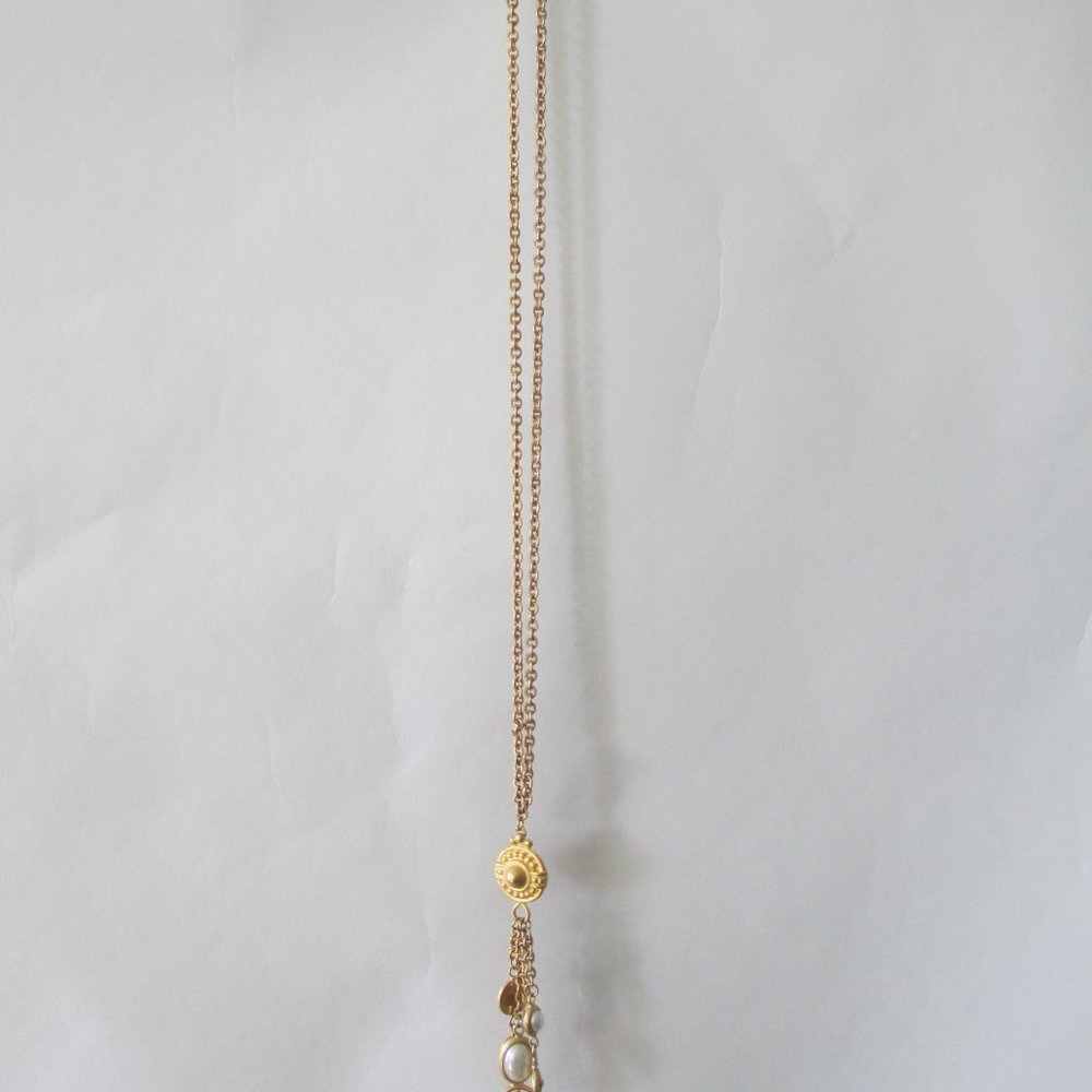 VINTAGE MATTE GOLDTONE NECKLACE - Picture 3 of 4